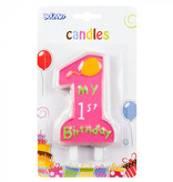 Kaars 'My 1st birthday' Meisje