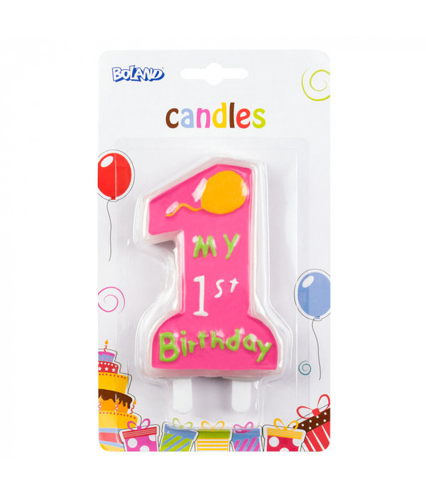 Kaars 'My 1st birthday' Meisje