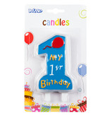 Kaars 'My 1st birthday' Jongen