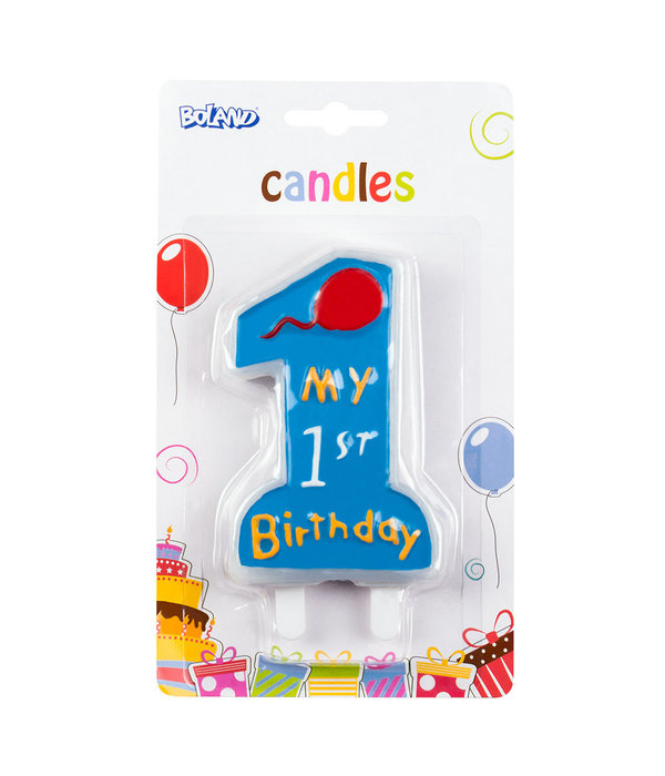 Kaars 'My 1st birthday' Jongen