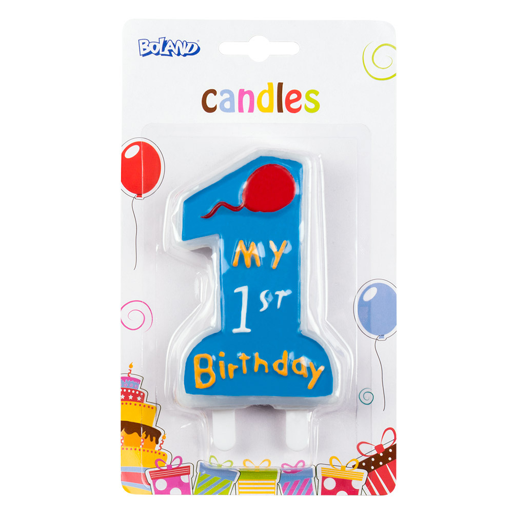 Kaars &apos;My 1st birthday&apos; Jongen