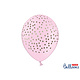 Ballonnen Pastel Licht Roze Stippen - 6 Stuks