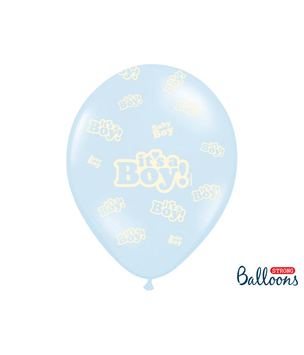 Ballonnen Mix It's A Boy Pastel Blauw - 6 Stuks