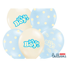 Ballonnen Mix It's A Boy Pastel Blauw - 6 Stuks