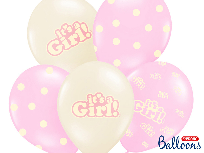 Ballonnen Mix It&apos;s A Girl Pastel Roze - 6 Stuks