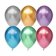 Chrome ballonnen mix kleuren - 6 stuks