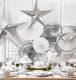 Decoratieve Rozetten Spiegelend Zilver (3st)