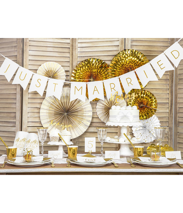 Decoratieve Rozetten Spiegelend Goud (3st)