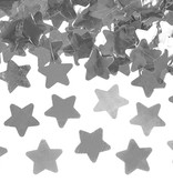 Confetti kanon metallic Zilveren sterren 80 cm