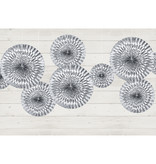 Decoratieve Rozetten Spiegelend Zilver (3st)