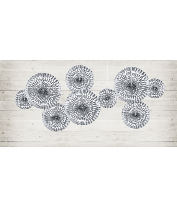 Decoratieve Rozetten Spiegelend Zilver (3st)