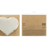 Servetten Hartjes Wit met gouden rand - 20 Stuks