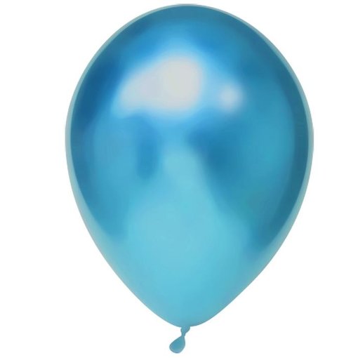 Chrome Ballonnen Blauw - 50 Stuks