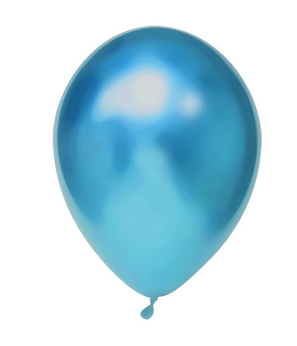 Chrome Ballonnen Blauw - 50 Stuks