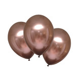 Chrome Ballonnen Rosé Koper luxe - 6 Stuks