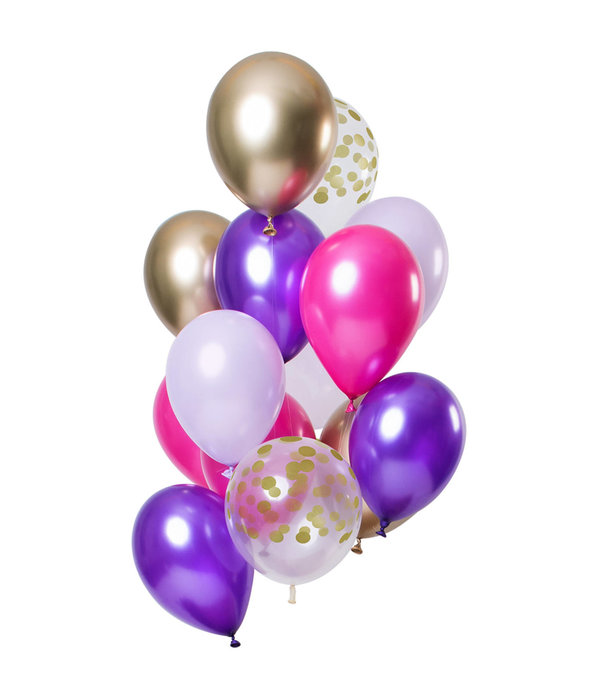Ballonnen Set Purple Posh Premium - 12 Stuks