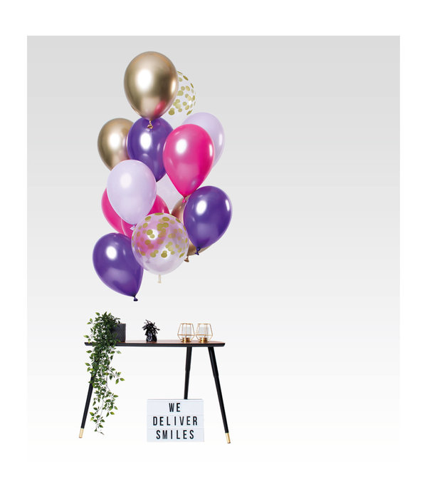 Ballonnen Set Purple Posh Premium - 12 Stuks