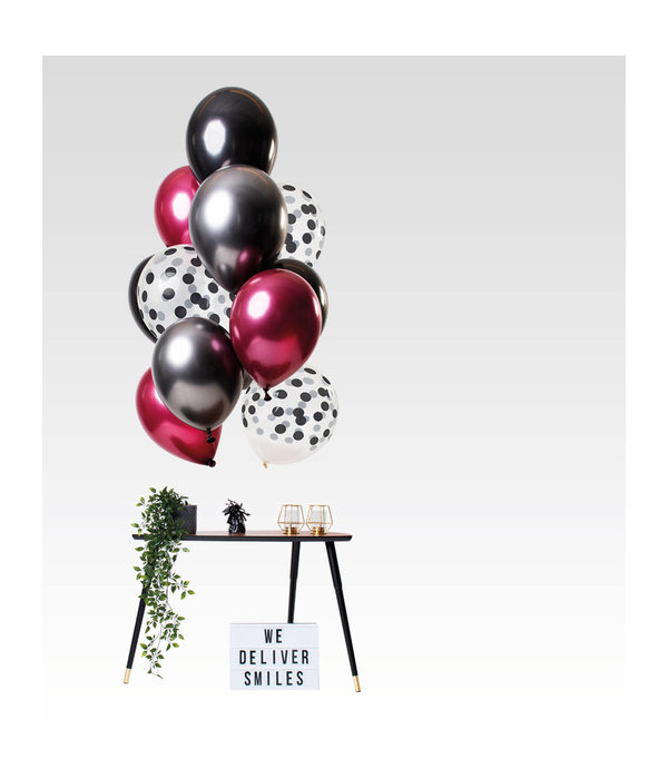 Ballonnen Set Dark Richness Premium - 12 Stuks