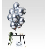 Chrome ballonnen 33cm Spiegeleffect Zilver Premium - 12 Stuks