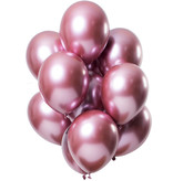 Chrome ballonnen Spiegeleffect Roze Premium 33cm - 12st