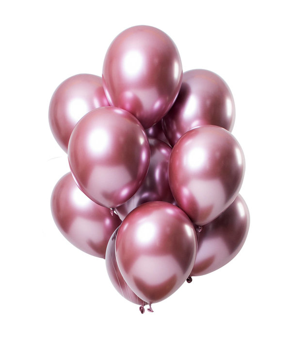 Chrome ballonnen Spiegeleffect Roze Premium 33cm - 12st