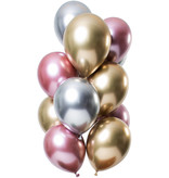Chrome Ballonnen Morganite Premium 33cm - 12 Stuks