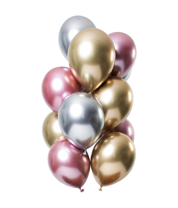 Chrome Ballonnen Morganite Premium 33cm - 12 Stuks