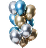 Chrome Ballonnen Sapphire Premium 33cm - 12 Stuks