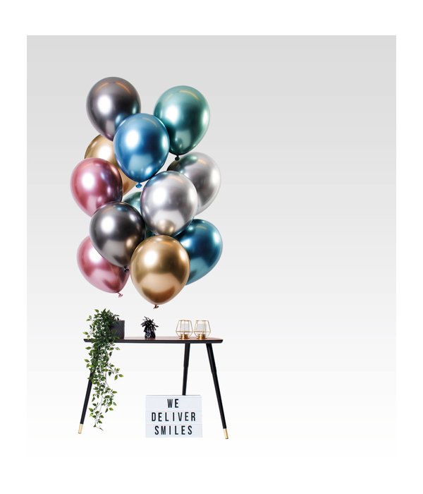 Chrome Ballonnen Treasures Premium 33cm - 12 Stuks