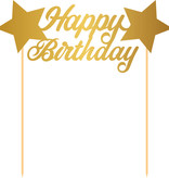 Taart Prikker Happy Birthday Sterren Goud