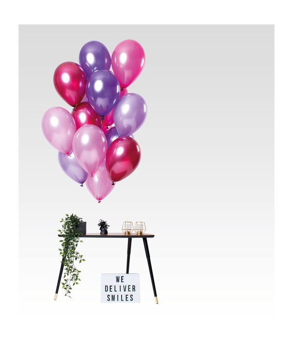 Ballonnen Set Berry Pink Metallic Premium 30cm - 15 Stuks