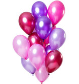 Ballonnen Set Berry Pink Metallic Premium 30cm - 15 Stuks