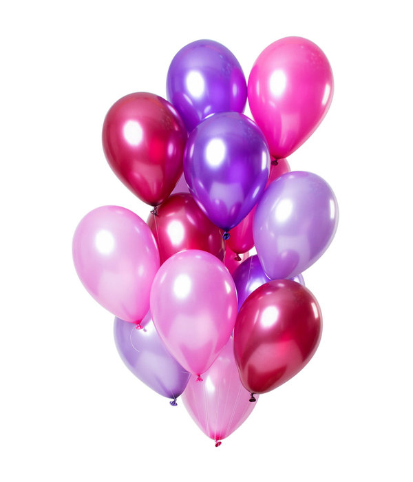 Ballonnen Set Berry Pink Metallic Premium 30cm - 15 Stuks