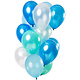 Ballonnen Set Azuur Blauw Metallic Premium 30cm - 15 Stuks