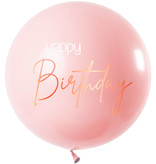 XL Ballon Happy Birthday Elegant Lush Blush premium - 80cm