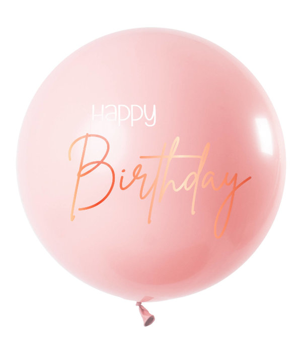 XL Ballon Happy Birthday Elegant Lush Blush premium - 80cm