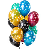 Metallic Ballonnen Multikleur Sterren Premium - 12 Stuks