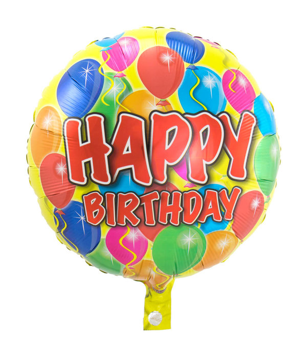 Folieballon Verjaardag 'Happy Birthday' Balloons - 43cm