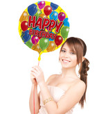 Folieballon Verjaardag 'Happy Birthday' Balloons - 43cm
