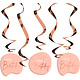 Swirls Happy Birthday Elegant Blush - 5 Stuks