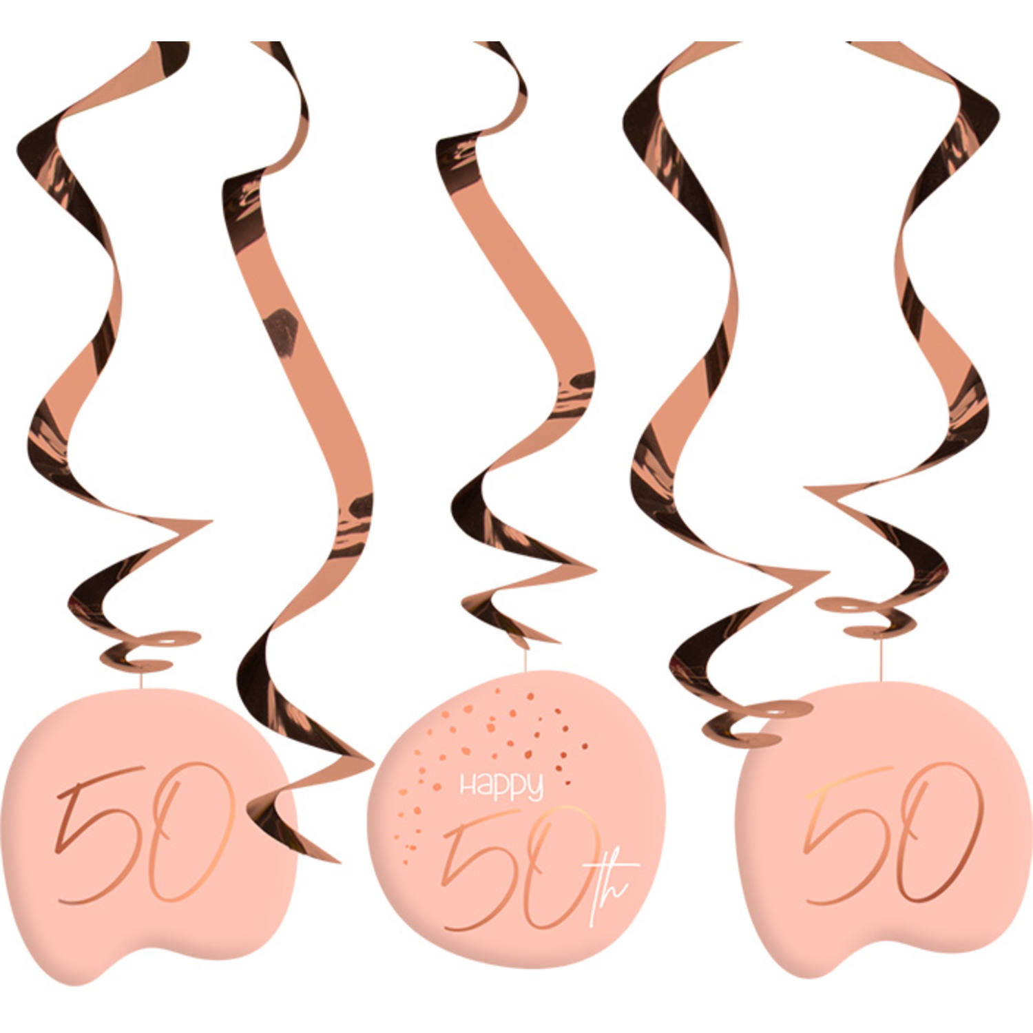 Hangdecoratie Elegant Blush 50 jaar 5 Stuks