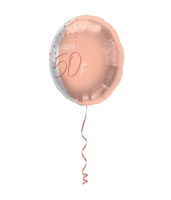 Folieballon 50 Jaar Elegant Blush - 45cm