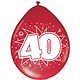 Ballonnen 40 Jaar Jubileum Robijn Rood - 8 Stuks