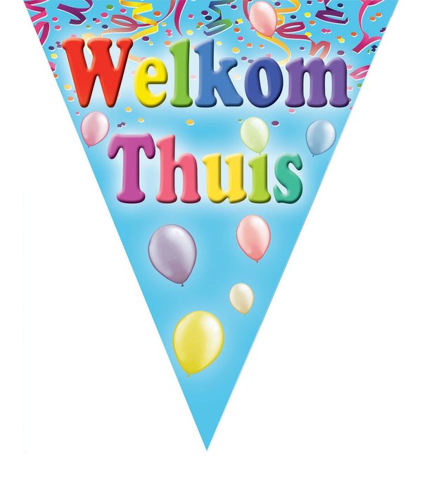 Vlaggenlijn Welkom Thuis Ballonnen & Slingers - 5m