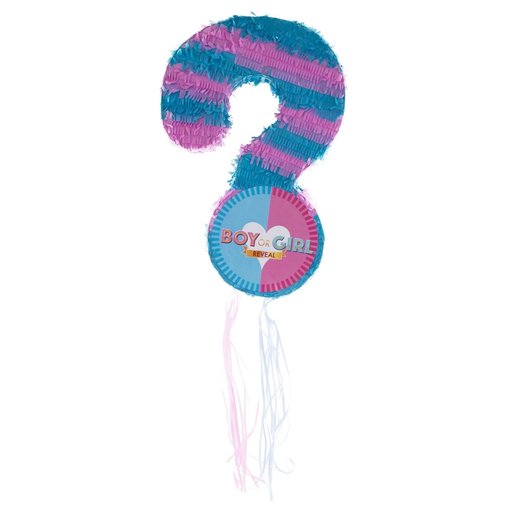 Gender Reveal Party Piñata Vraagteken - 51x34cm