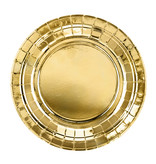 Metallic Gouden Bordjes Rond 18cm - 6 stuks