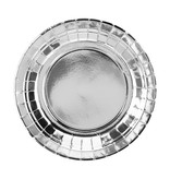 Zilveren Metallic Gebaksbordjes 18cm - 6 stuks