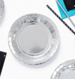 Zilveren Metallic Gebaksbordjes 18cm - 6 stuks