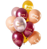 Ballonnen Set Happy Birthday Roze/Goud Premium - 12 Stuks