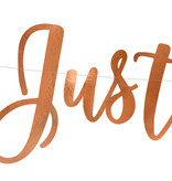 Just Married Letterslinger Rosé goud 77cm